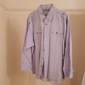 Mens long sleeve casual button down shirt 3xl